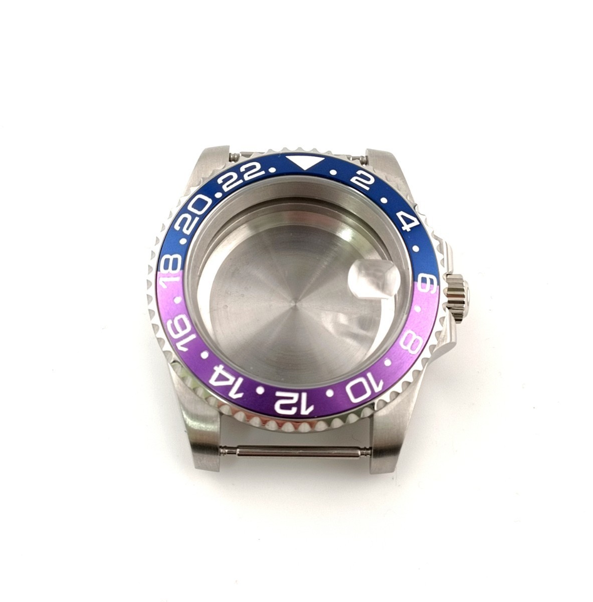 腕時計 ケース フクシア パープル 青紫 セラミックベゼルインサート GMT 【対応ムーブメント】SEIKO NH34 NH35 NH36等 セイコー_画像1