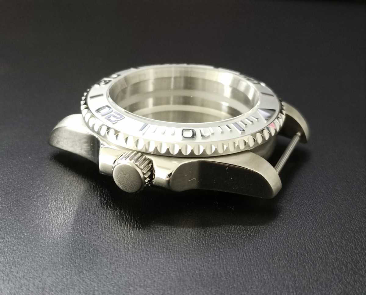 腕時計 ノンデイト ケース マットシルバー セラミックベゼルインサート 【対応ムーブメント】SEIKO NH35/NH36/4r35/4R36 セイコーの画像4