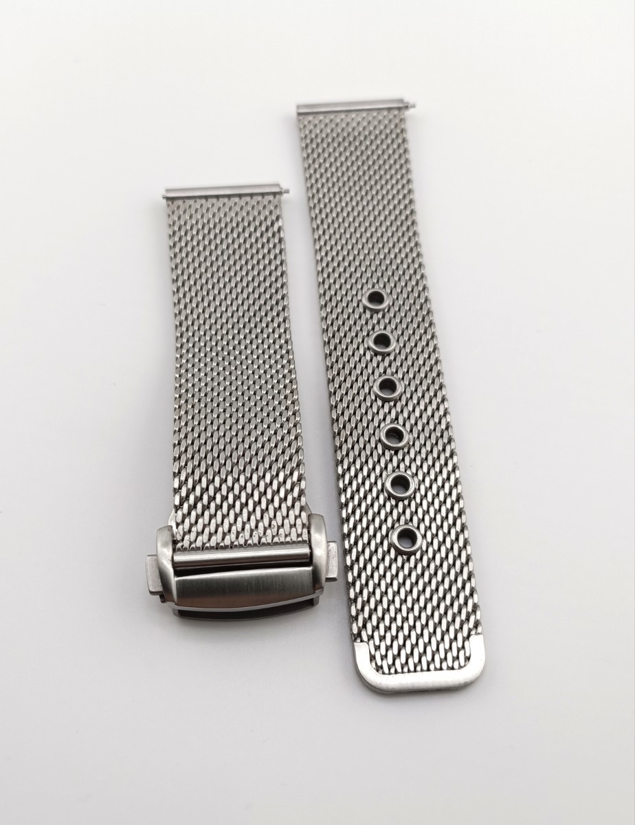22mm メッシュ ブレスレット シルバー クイックバネ棒 社外品 22mm メッシュ ブレスレット シルバー クイックバネ棒 社外品