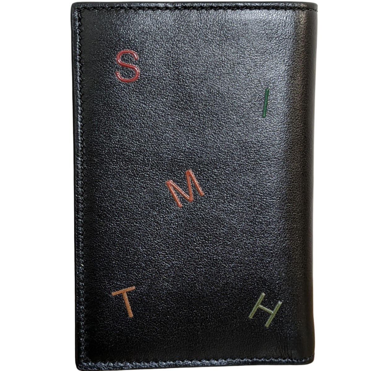 新品 ポールスミス Paul Smith カードケース PSレターズ ブランドロゴ プリントPR メンズ 紳士 ブラック イタリア製_画像3