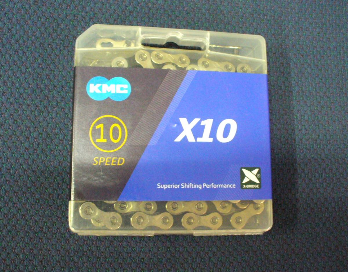 KMC X10チェーン 10速★シルバー/ブラック116L★送料200円の画像1