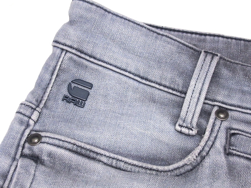 定価￥30,800 美品 G-STAR RAW ジースター D-STAQ 3D SLIM 立体裁断 ストレッチ デニムパンツ ジーンズ グレー W28 メンズ_画像7