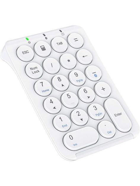  テンキー Bluetooth ワイヤレス 数字 キーボード パンタグラフ式 Type-C充電 超薄型 Tabキー付き _画像1