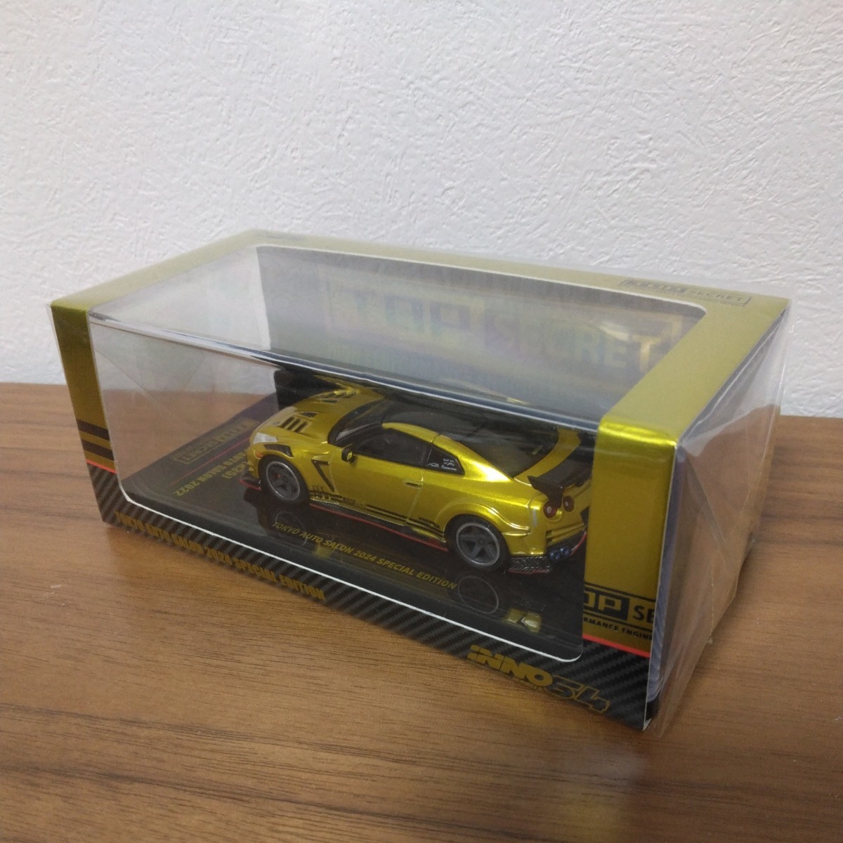 Inno 1/64 トップシークレット GT-R R35 ゴールド 東京 オートサロン 2024 Top Secret Tokyo Auto Salon イノモデル ミニカー_画像5