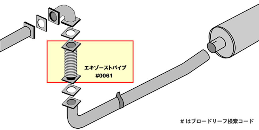 クオン CD CG CK CV CW CX ニッサンUD HST エキゾーストパイプ 095-101EXP 車検対応 純正同等_画像2