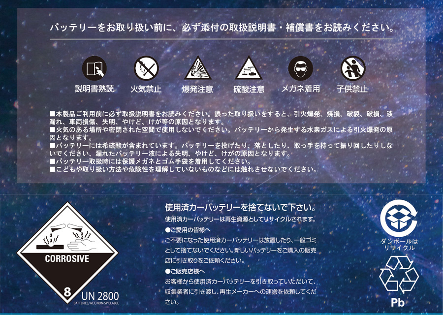 シビック FC1 ホンダ バッテリー AGMバッテリー M-LN2 マグナムパワー メンテナンスフリー カーバッテリー_画像8