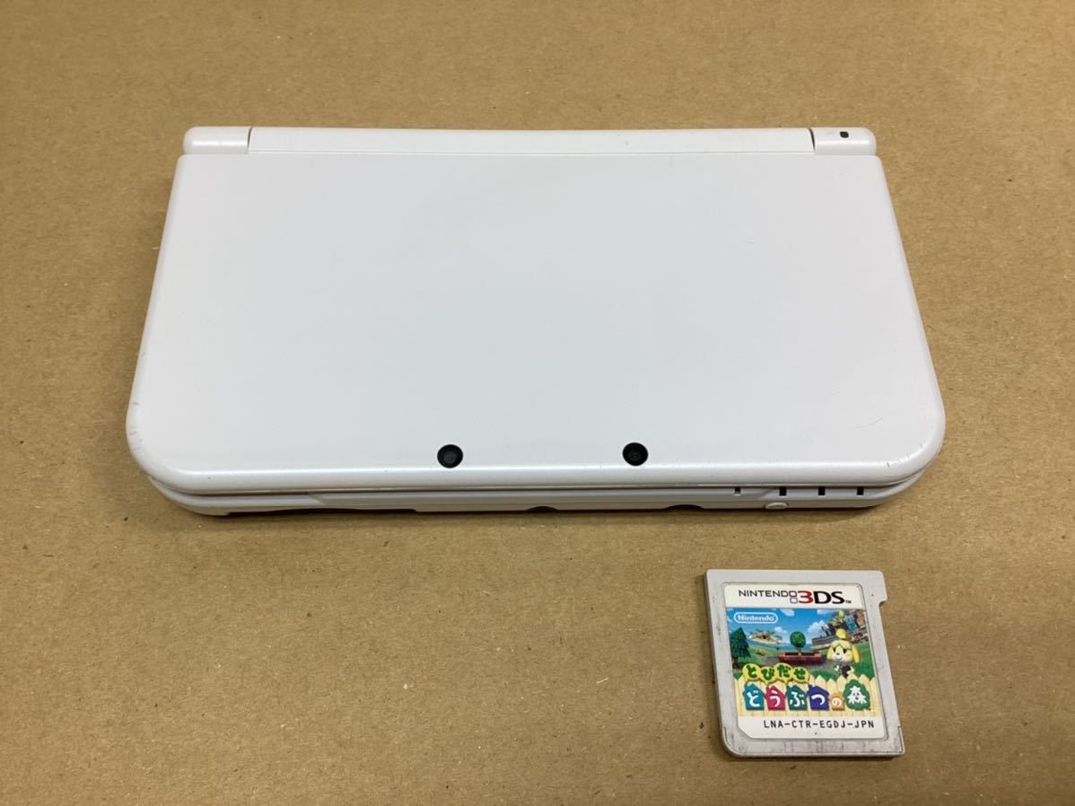 Nintendo 任天堂 New3DSLL パールホワイト ニンテンドー ソフト付 動作品_画像1