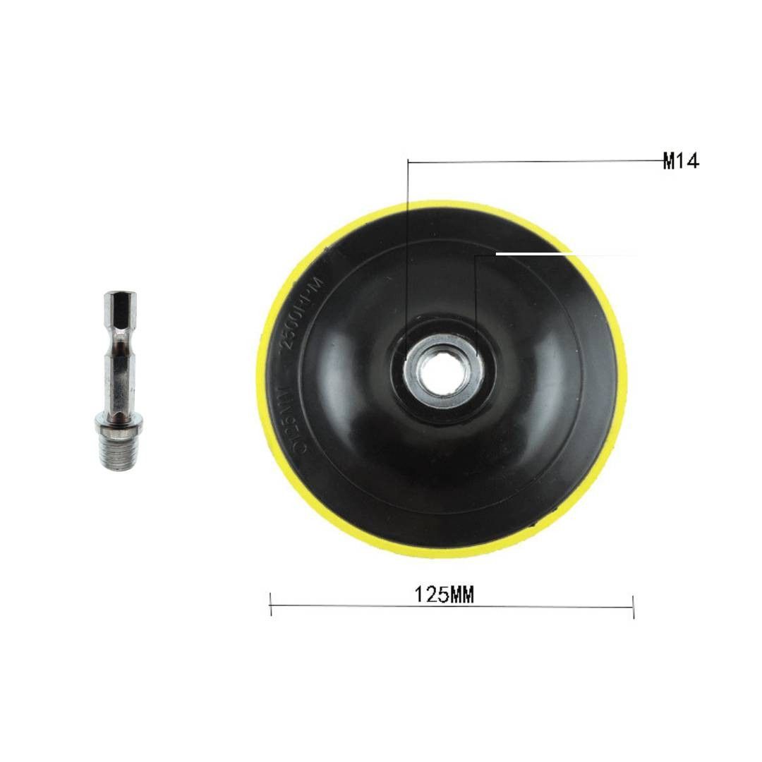 【A-9】スポンジバフ4点セット　メンテナンス　カーポリッシャー　125mm