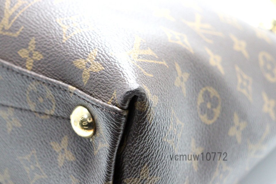 近年モデル希少美中古■LOUIS VUITTON モノグラム トリヨン Vトート MM レザー 2way トートバッグ ルイヴィトン■0111sd2052594_画像5