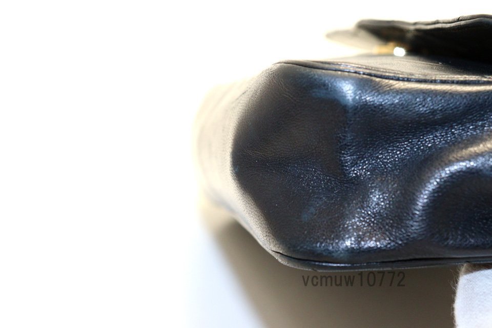 希少美中古■CHANEL 1番台 バイアスステッチ レザー チェーンショルダーバッグ シャネル■0118ra458-6K_画像10