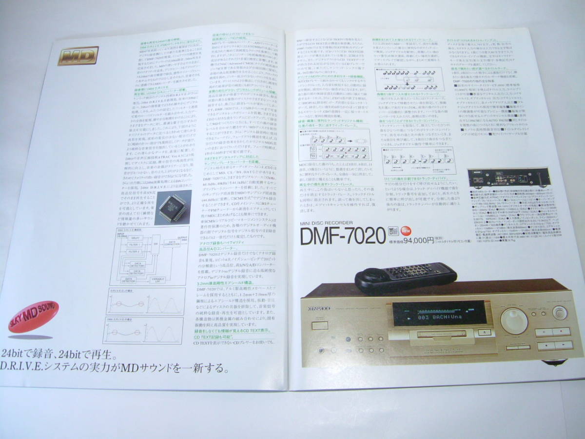 カタログ KENWOOD ケンウッド セパレートコンポ総合カタログ1999年12月10日 MDレコーダー CDデッキDMF-7020 DM-5090 DMF-3020 DP-5090 他_画像4