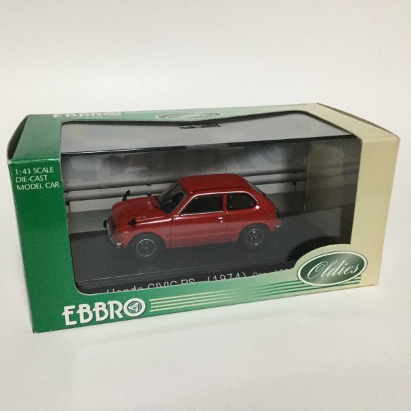 絶版 HONDA CIVIC RS RED 43442 EBBRO 1/43 ホンダ シビック ＲＳ レッドの画像1