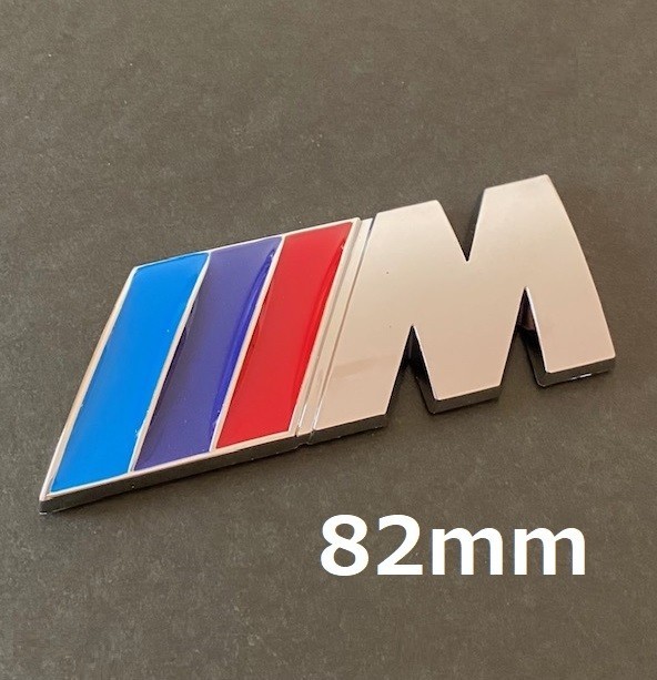 BMW エンブレム リア サイド 82mm Mスポーツ シルバー 1枚_画像1