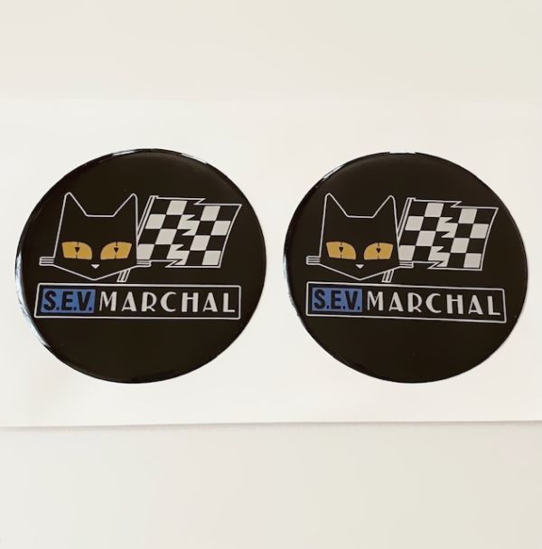 マーシャル MARCHAL ステッカー 黒猫 バイク 車 燃料タンク ドレスアップ HONDA ホンダSUZUKIヤマハ 60mm ブラック 2枚_画像4