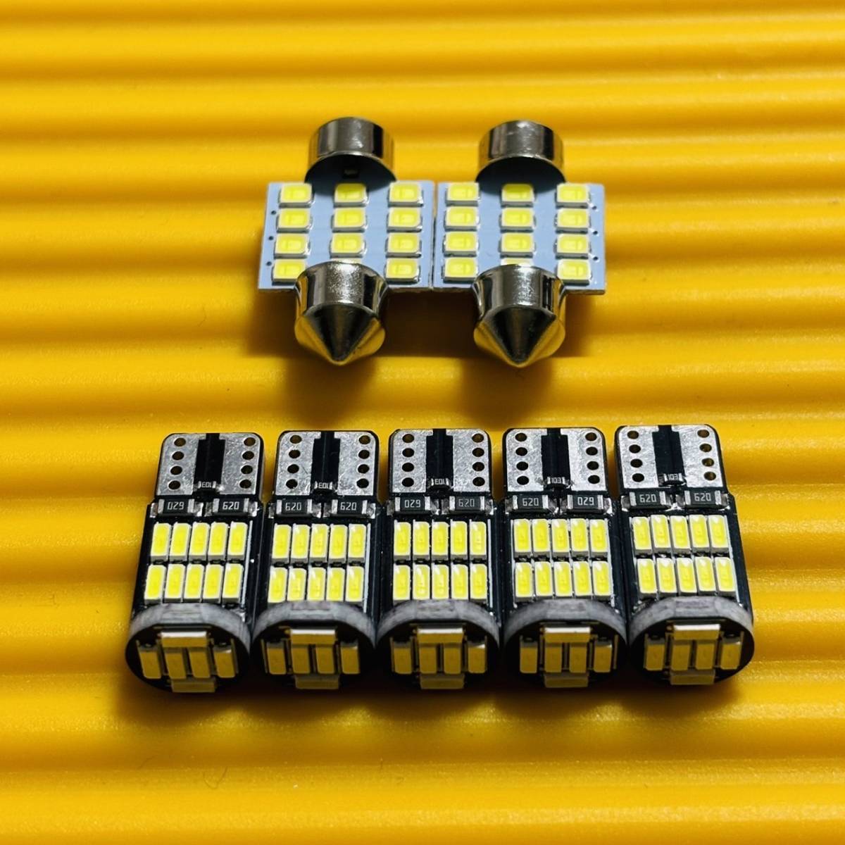 お買い得◇タント カスタム L375S/L375/L385/L385S T10 LED 室内灯 ナンバー灯 ルームランプセット 爆光 ホワイト ダイハツ_画像1