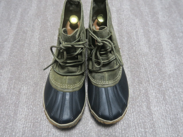 良品 防水 SOREL Waterproof ソレル Out 'n About アウトアンドアバウト スノーブーツ レディース NL2133 カーキ US7.5 JP24.5cm カーキ系_画像3