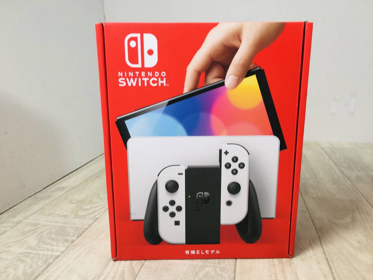 56★★未使用 Nintendo Switch(有機ELモデル) Joy-Con(L)/(R) ホワイト