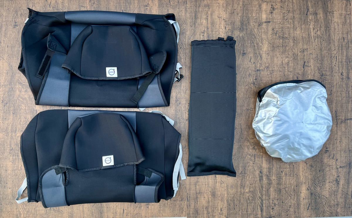[ unused beautiful goods ] Volvo XC40 for original front seat cover 2 sheets + luggage for net cargo net + sun shade set 