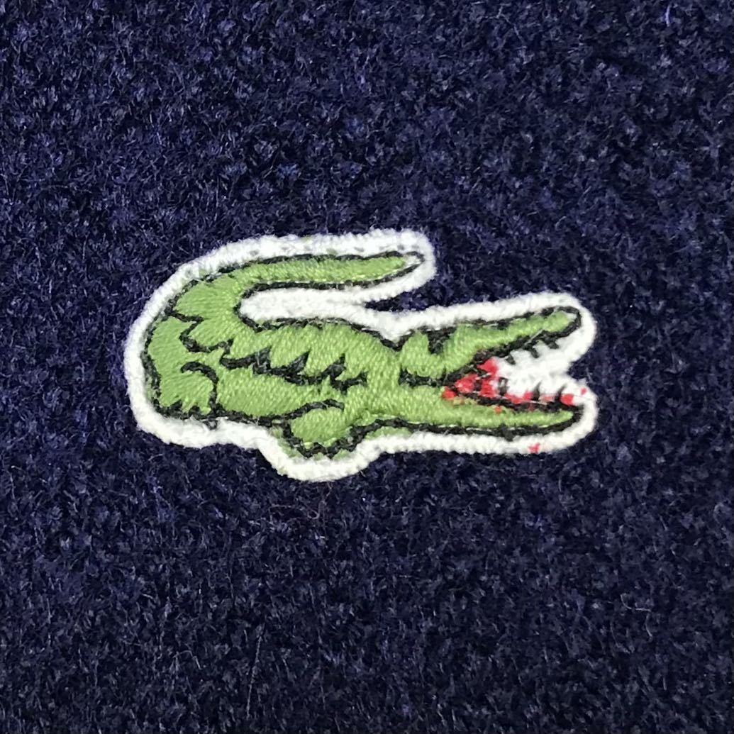 CHEMISE LACOSTE フレンチ ラコステ アクリル混ウールニット 5 ネイビー Vネック フレラコ フランス製 ワニ_画像5