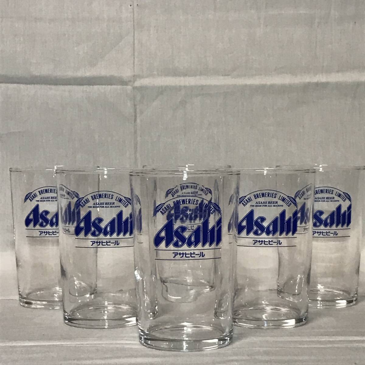 朝日ビール　ASAHI BEER 一口ビールグラス　6個セット_画像1