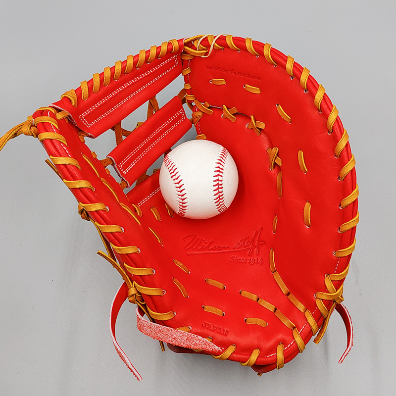 【新品 (高校野球対応)】 ウイルソン 硬式用 ファーストミット 無料型付け (Wilson グラブ)[NE793]_画像7