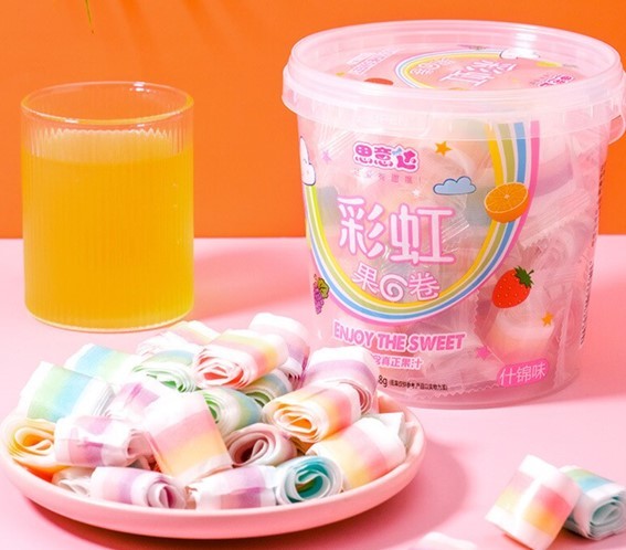 10 piece set * Korea from present * Rainbow roll gmi interesting gmi candy -... soft roll gmi candy -**
