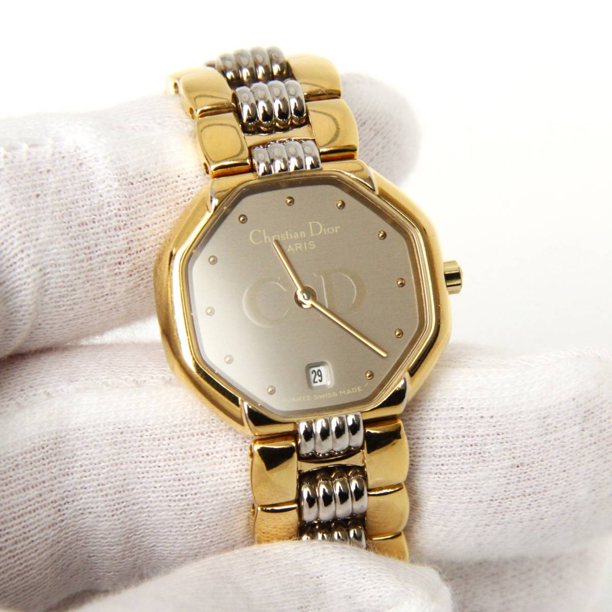 【稼働】クリスチャンディオール Christian Dior 女性用 腕時計 電池新品 s1592