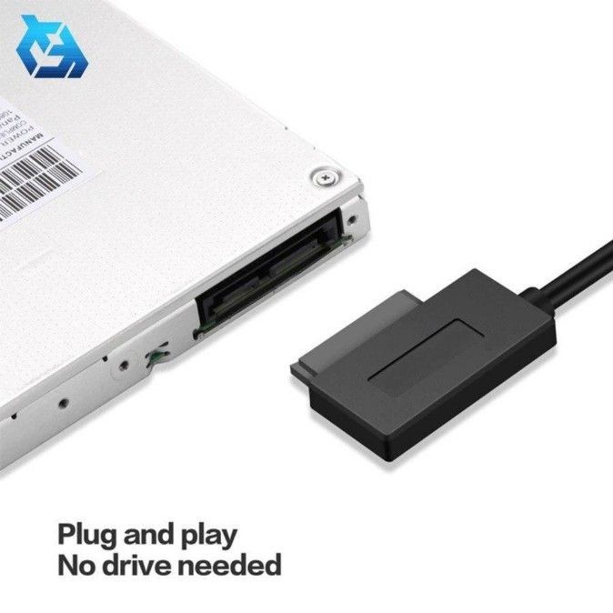 スリムSATA を USB2.0 へ 変換アダプター プラグ＆プレイ外部電源不要