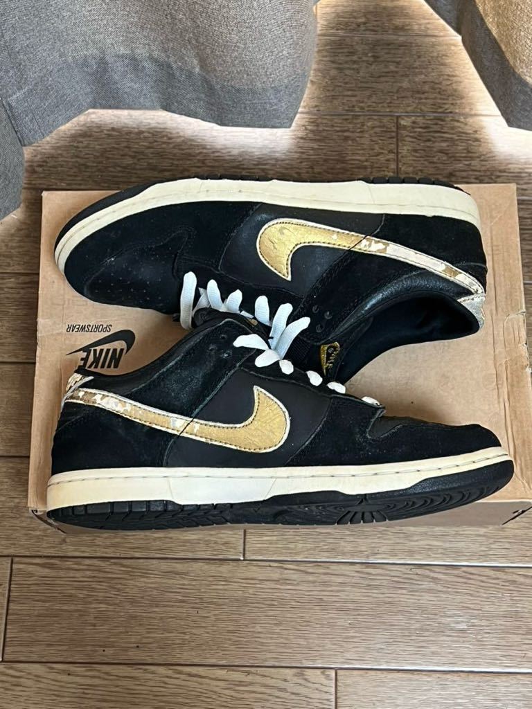 ナイキ ダンク ロー プロ エスビー タカシ ホソカワ US9.5 27.5cm Nike Dunk Low Pro Sb Takashi Hosokawa Black Metallic Gold 304292-072_画像7