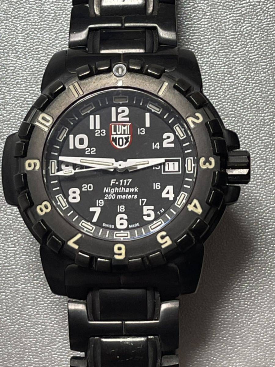 LUMINOX ルミノックス F-117 NIGHTHAWK SERIES 6400-200 中古腕時計 動作未確認_画像1