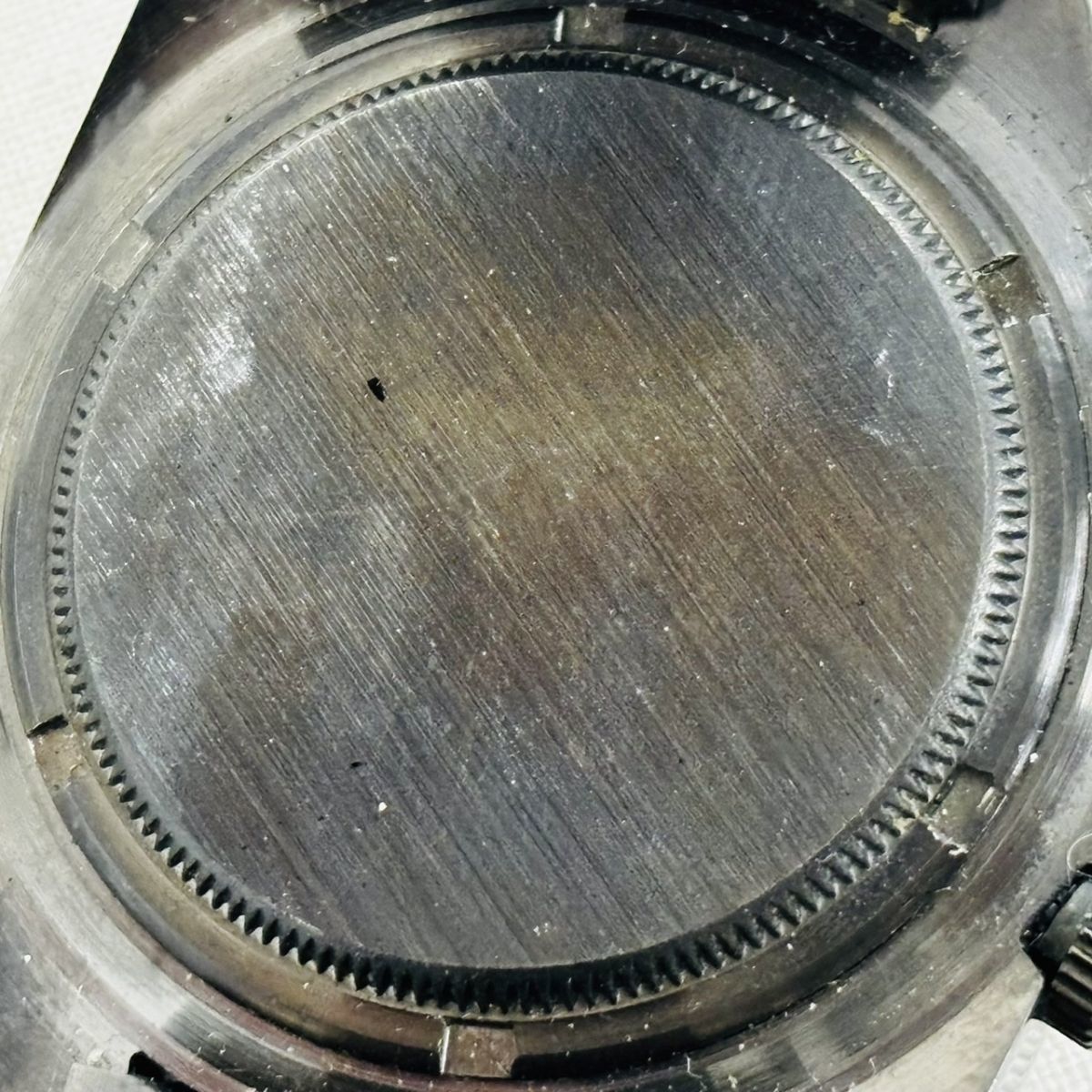 J313-H15-2253◎MUSK ムスク クォーツ メンズ クロノグラフ アナログ リューズ動作確認済み 腕時計 腕回り約14.5cm 直径約3cm_画像5