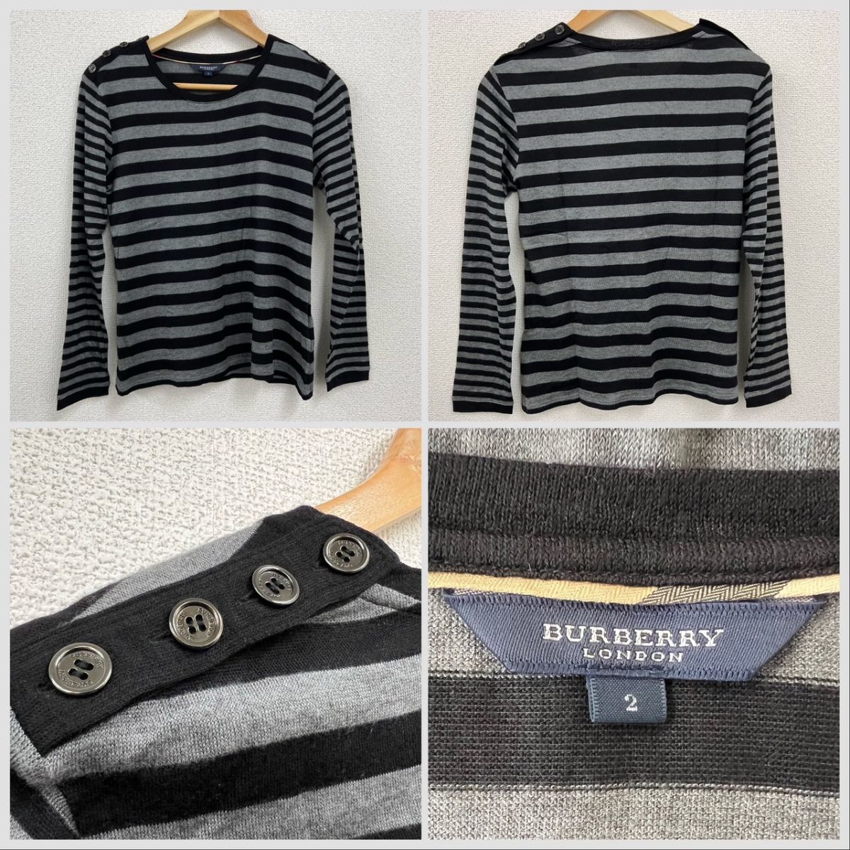 J209-I49-775 BURBERRY バーバリー カットソー チュニック パンツ ズボン サマーニット Tシャツ まとめ ファッション ブランド品_画像1