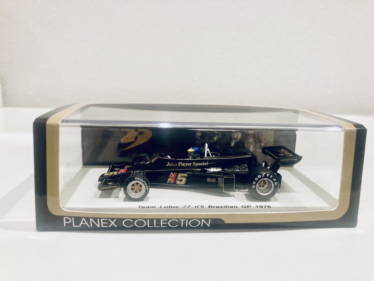 【送料無料】1/43 Spark PLANEX特注 JPS ロータス 77 #5 R.ピーターソン Brazilian GP 1976 タバコ仕様_画像4