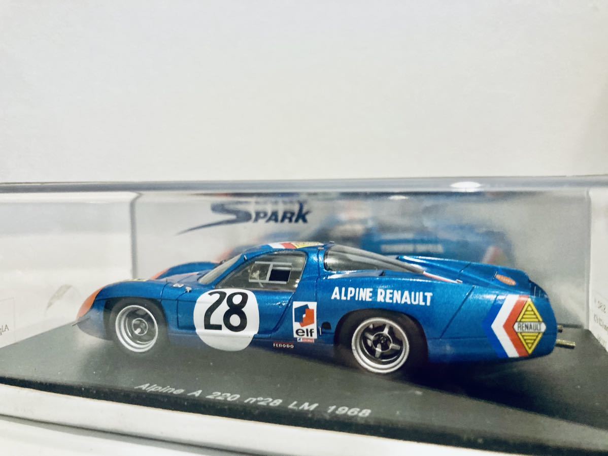 【送料無料】1/43 Spark Alpine アルピーヌ A220 A#28 H.グランシア-G.ラルース Le Mans 1968_画像2