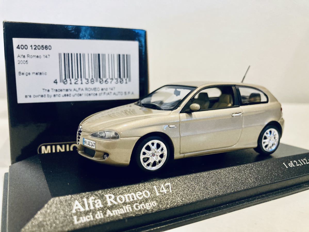 1/43 Minichamps Alpha Romeo アルファロメオ 147 2005 Beige metallic_画像1