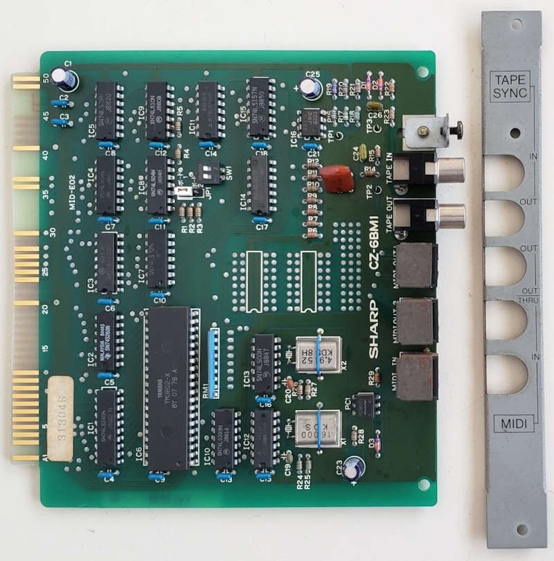X68000専用 CZ-6BM1 SHARP純正 MIDIインターフェースボード 動作確認済み_画像2