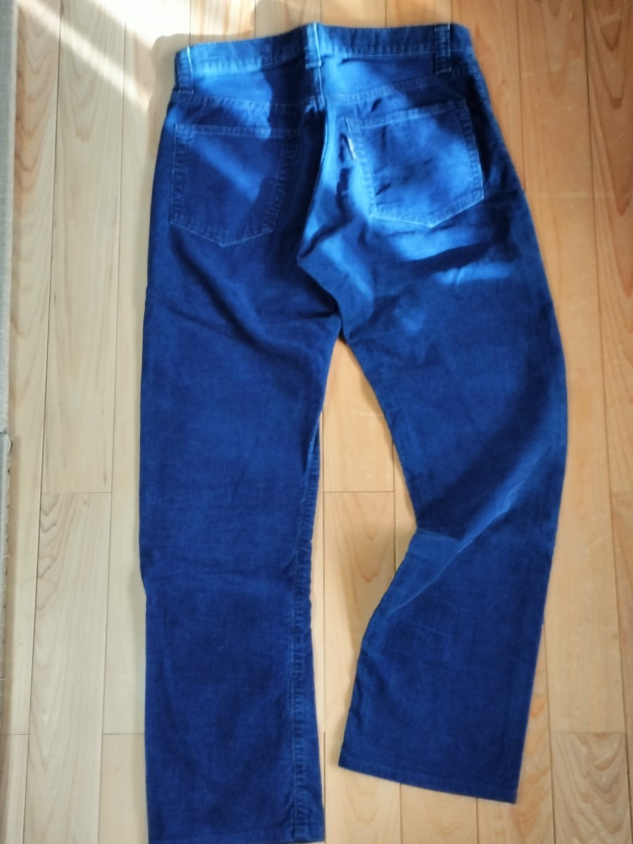 blue blue ブルーブルー コーデュロイ パンツ メンズ27(w74cm) ダークブルー系 日本製 綿100% 送料無料_画像3