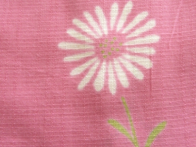 ジュンコシマダ 女性用 ブランド 浴衣 単品 ピンク地に花柄 仕立上 綿100％ Sサイズ 492_画像3