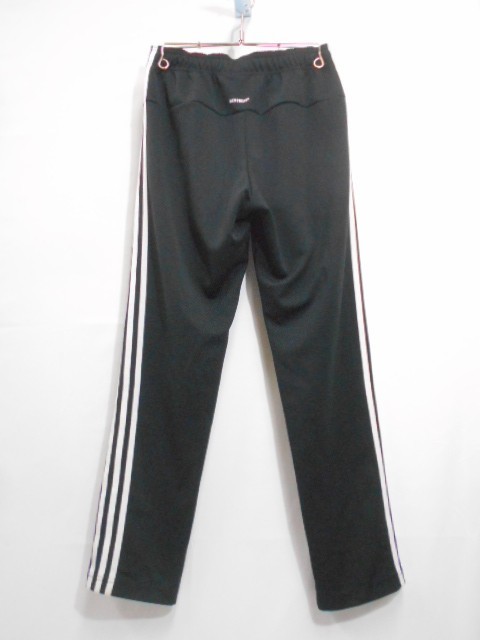 71 送60サ 0201$D21 adidas アディダス トラックパンツ ジャージ 3ライン ブラック サイズM 中古品_画像2