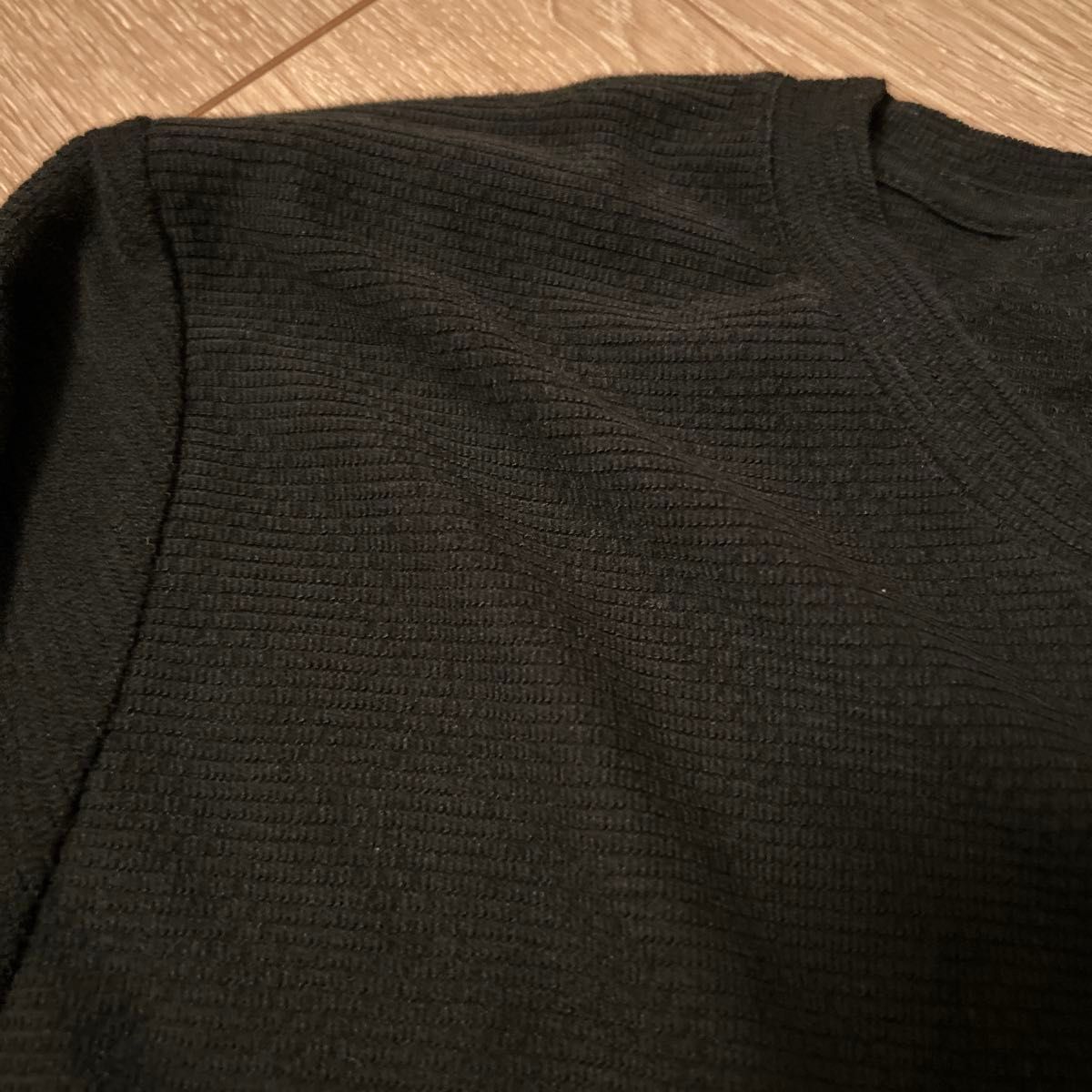 (新品　未使用)ナノユニバース 長袖Tシャツ ブラック ポケット付き