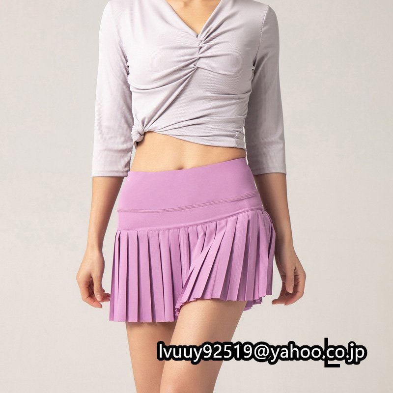 женский спорт одежда внутренний есть юбка мини-юбка юбка теннис Golf тренировка бег фитнес фиолетовый 