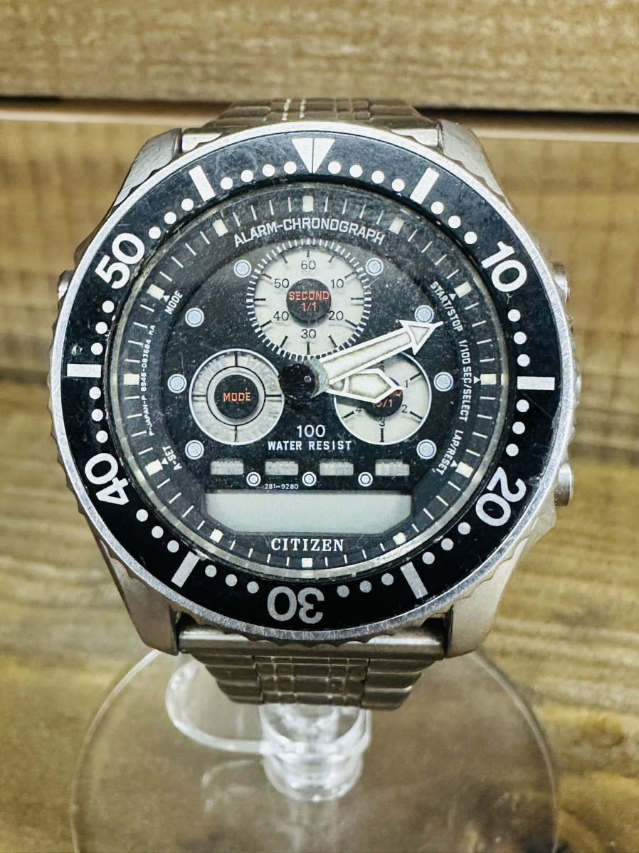 ◇ ☆CITIZEN シチズン デジアナ ジェットダイバー 8946-085604