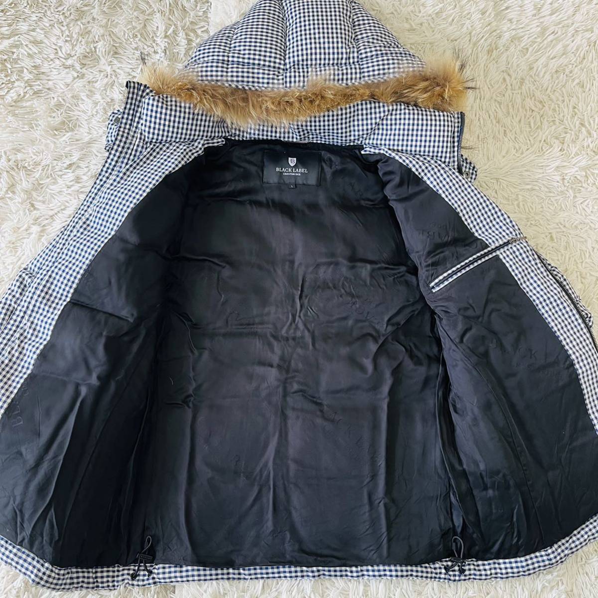 《極美品》ブラックレーベルクレストブリッジ BURBERRY バーバリー 3way ダウンジャケット ブルゾン ギンガムチェック Lサイズ メンズ_画像7