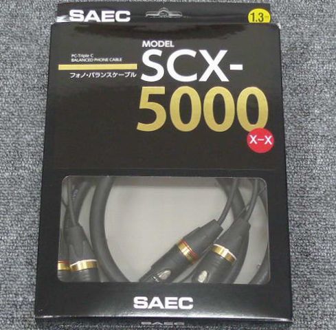 元箱付　SAEC サエク SCX-5000 X-X　フォノケーブル 1.3m