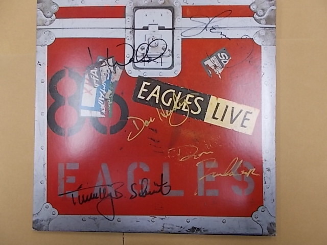 ●激レア/Eagles/イーグルス/live /メンバー直筆サイン入り /LP _画像1