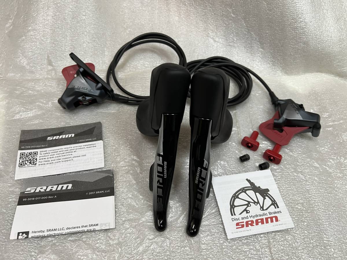 新品 未使用 SRAM FORCE ETAP AXS 2×12s HRD 油圧 ディスクブレーキ 前後セット