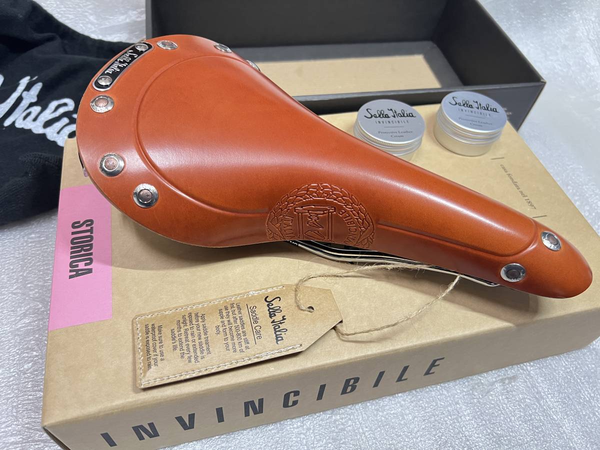  new goods in box Selle Italia michikaSELLE ITALIA STORICA original leather saddle tea 
