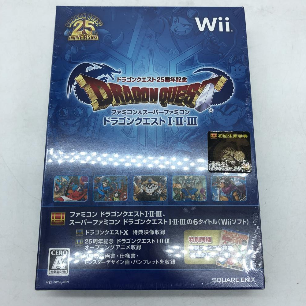 【中古】Wii）ドラゴンクエスト25周年記念 ファミコン&スーパーファミコン ドラゴンクエスト1・2・3[240019415196]