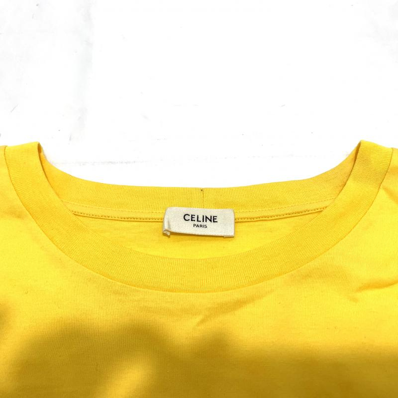 [ used ]CELINE Roo z Logo T-shirt size S Moncler yellow 2X681671Q[240019438230]