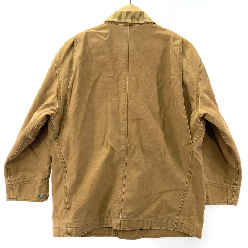 【中古】RALPH LAUREN ハンティングジャケット 9　ラルフローレン　ダック地　裏地チェック柄　カバーオール　ブラウン[240019439226]_画像2